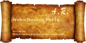 Andrejkovics Rella névjegykártya